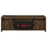 Enfield Dark Pine 71-inch TV Stand Fireplace Media Console from Coaster - Luna Furniture