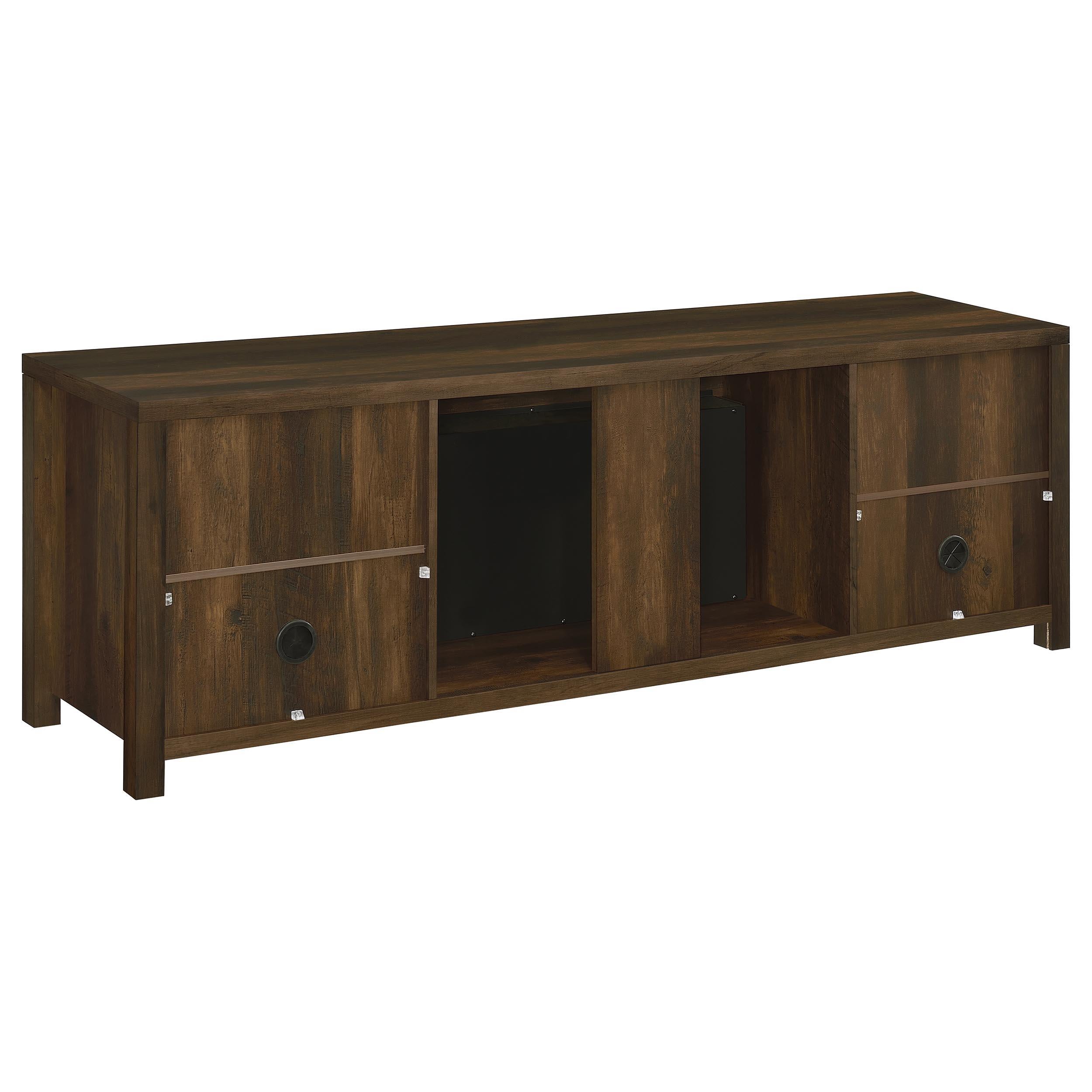 Enfield Dark Pine 71-inch TV Stand Fireplace Media Console – Luna