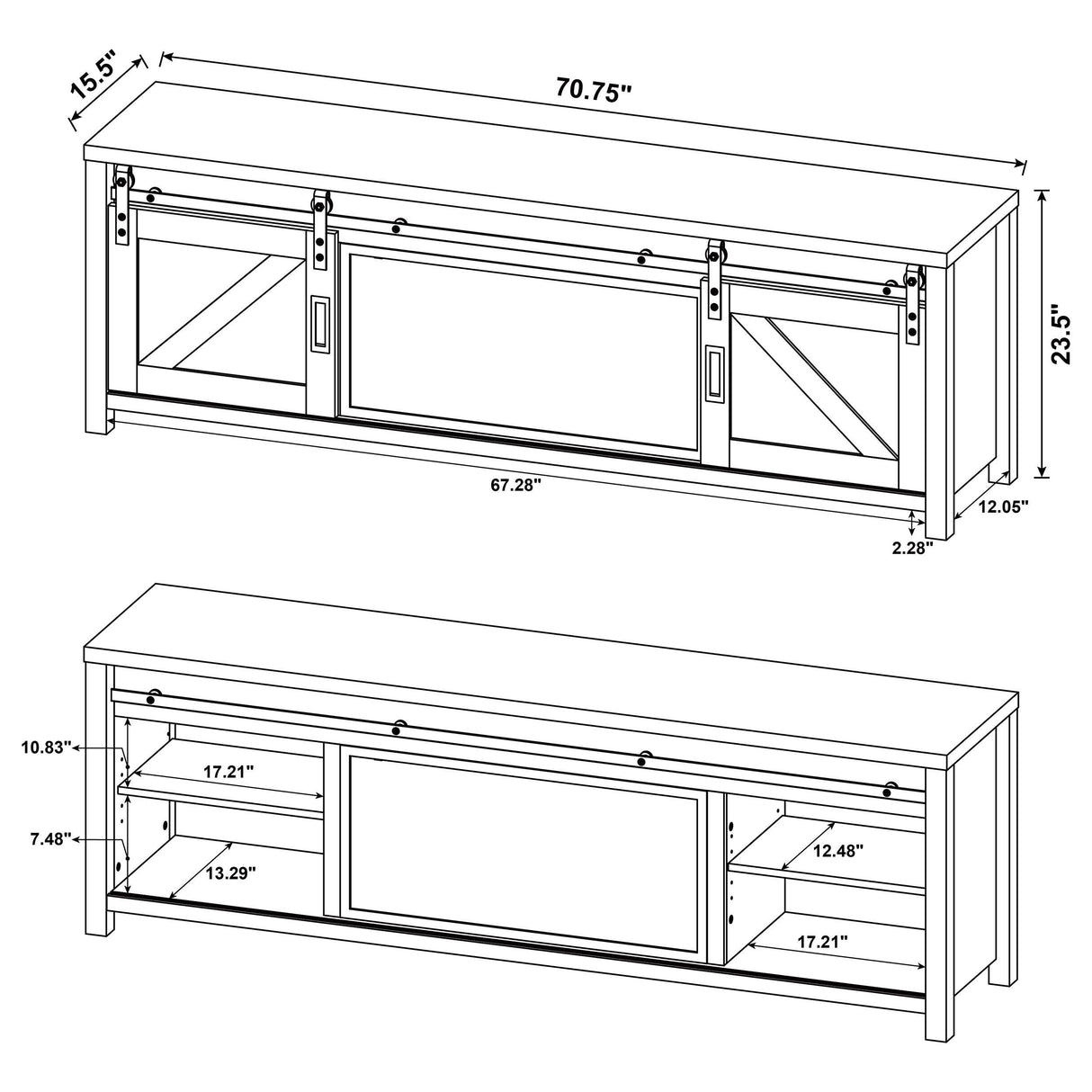 Enfield Dark Pine 71-inch TV Stand Fireplace Media Console from Coaster - Luna Furniture