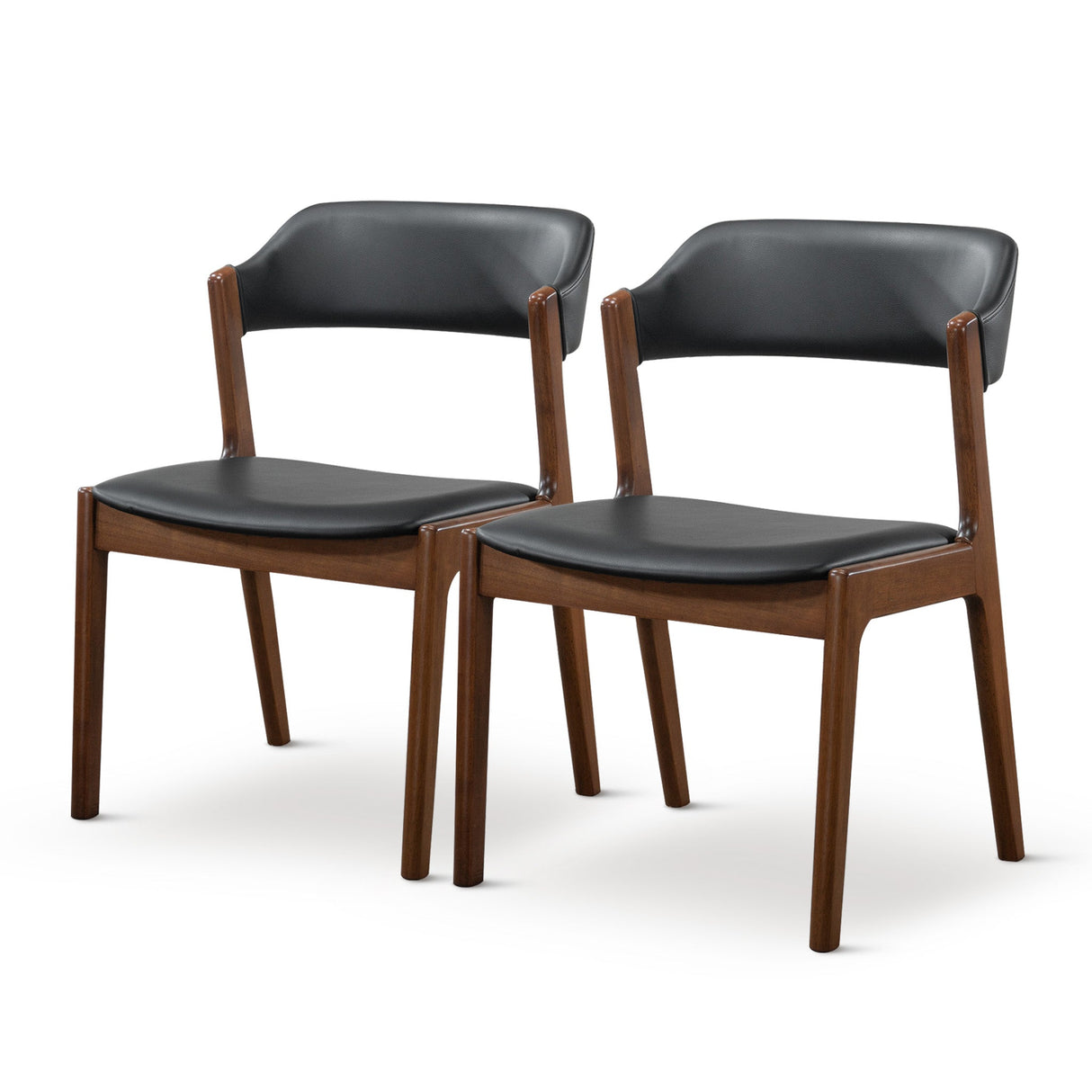 Enzo Black Leather Dining Chair (Set of 2) from Ashcroft Furniture - Luna Furniture