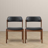 Enzo Black Leather Dining Chair (Set of 2) from Ashcroft Furniture - Luna Furniture