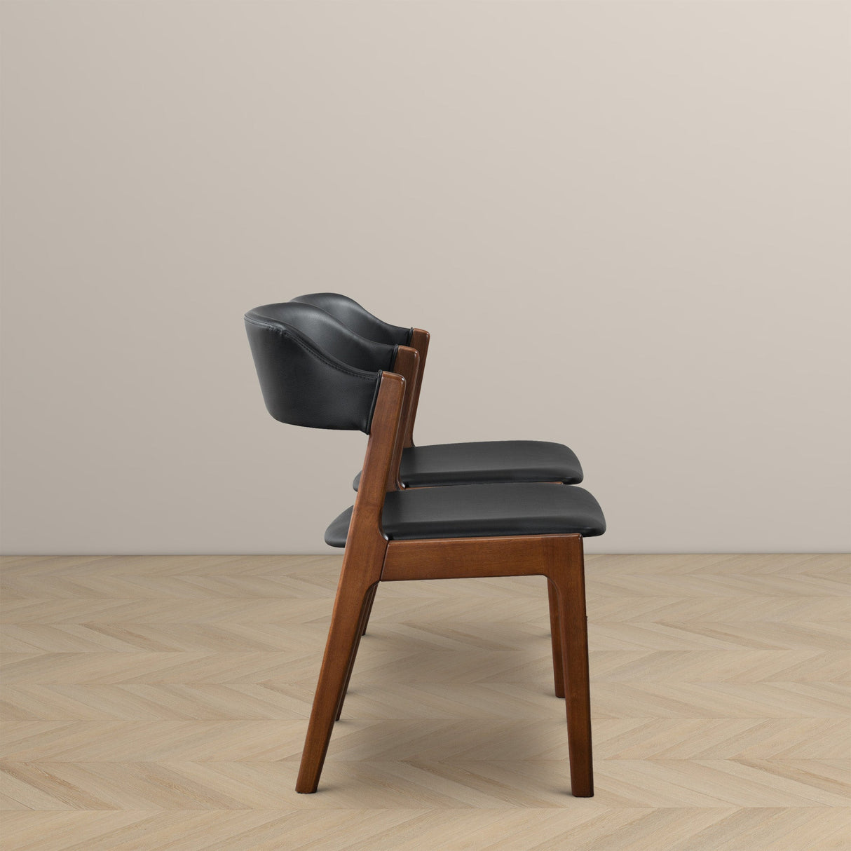 Enzo Black Leather Dining Chair (Set of 2) from Ashcroft Furniture - Luna Furniture