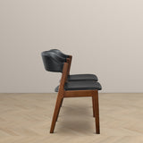 Enzo Black Leather Dining Chair (Set of 2) from Ashcroft Furniture - Luna Furniture
