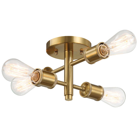 Ephemeral Four Lights Semi Flush Mount Retro Hallway Kitchen Bedroom Living Room Ceiling Pendant 11"W × 6.5"H from Ashcroft Furniture - Luna Furniture