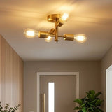 Ephemeral Four Lights Semi Flush Mount Retro Hallway Kitchen Bedroom Living Room Ceiling Pendant 11"W × 6.5"H from Ashcroft Furniture - Luna Furniture