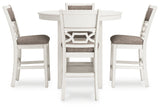 Erinberg Antique White Counter Height Dining Table and 4 Barstools (Set of 5) from Ashley Furniture - Luna Furniture