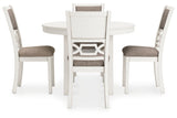 Erinberg Antique White Dining Table and 4 Chairs (Set of 5) from Ashley - Luna Furniture