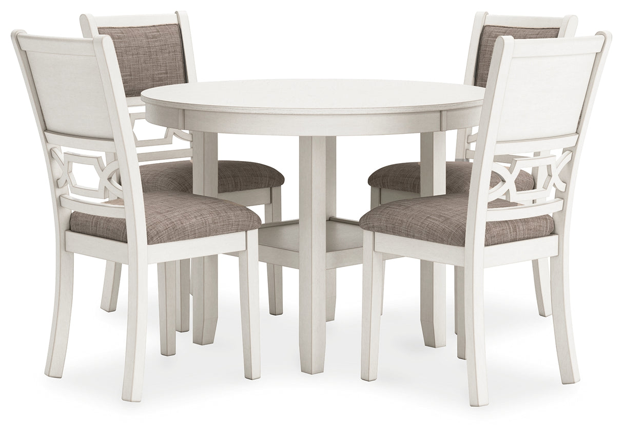 Erinberg Antique White Dining Table and 4 Chairs (Set of 5) from Ashley - Luna Furniture