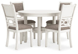 Erinberg Antique White Dining Table and 4 Chairs (Set of 5) from Ashley - Luna Furniture