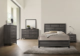 Errico Gray King Panel Bed from Furniture of America - Luna Furniture