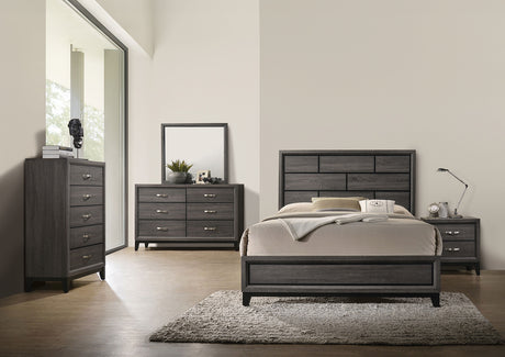 Errico Gray King Panel Bed from Furniture of America - Luna Furniture