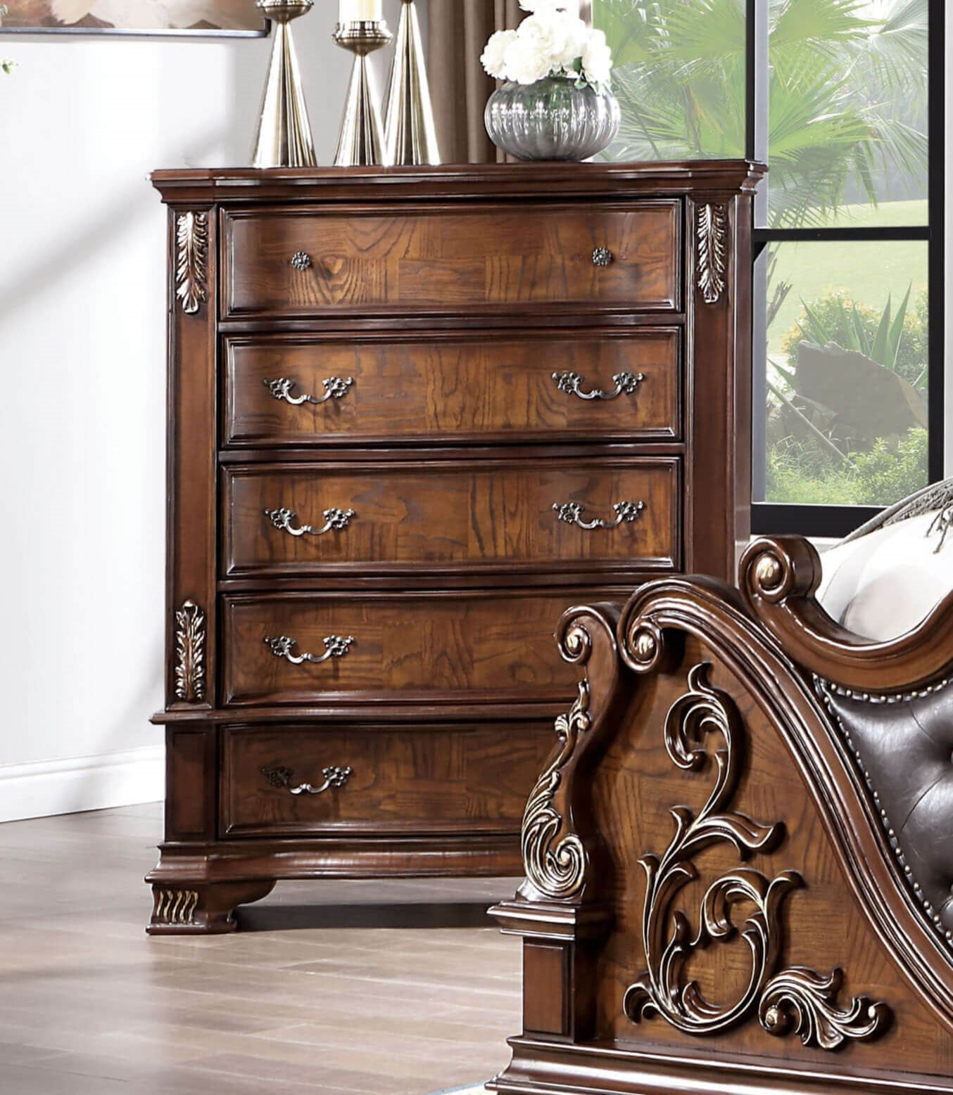 Furniture of America Esparanza Brown Cherry Chest