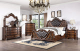 Esparanza Brown Cherry California King Bed from Furniture of America - Luna Furniture