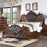 Esparanza Brown Cherry California King Bed from Furniture of America - Luna Furniture