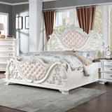 Esparanza Pearl White California King Bed from Furniture of America - Luna Furniture