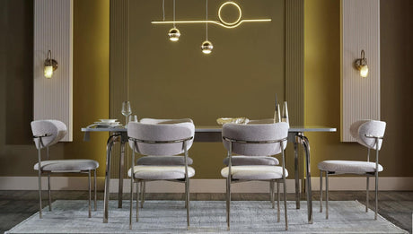 Estella Mondero Cream/Light Gold Dining Chair, Set of 2 from Bellona - Luna Furniture