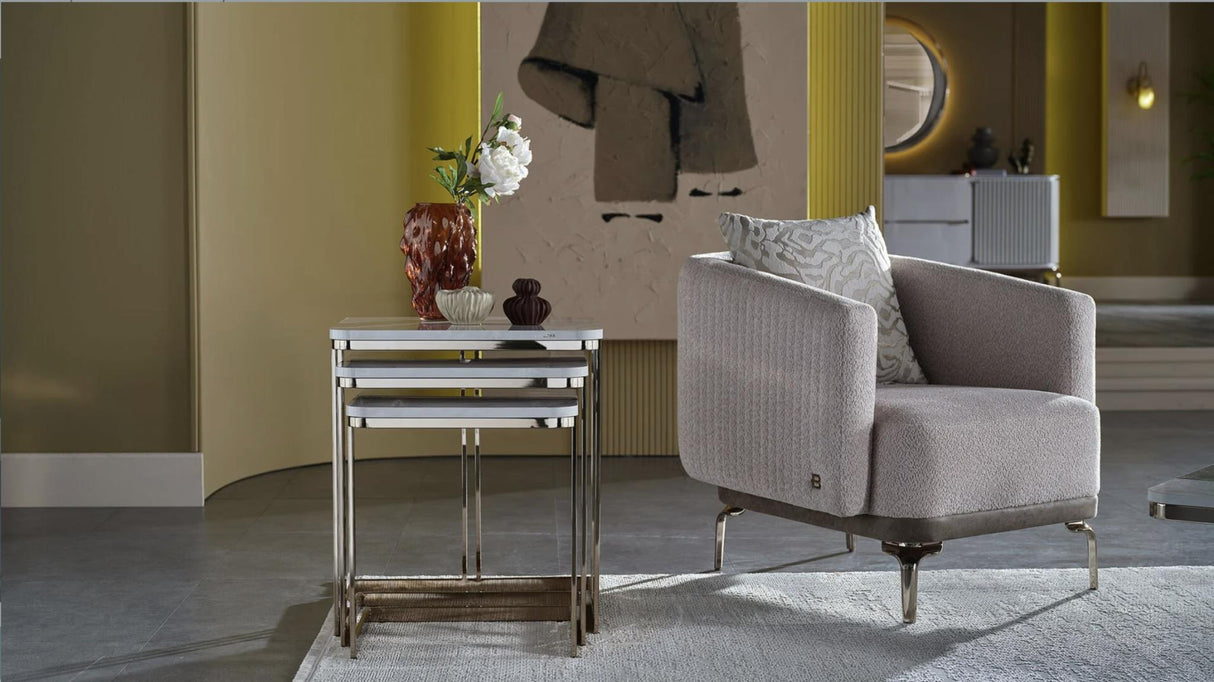 Estella Mondero Cream Accent Chair from Bellona - Luna Furniture