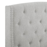 Eva Dove Gray King Upholstered Bed from Crown Mark - Luna Furniture