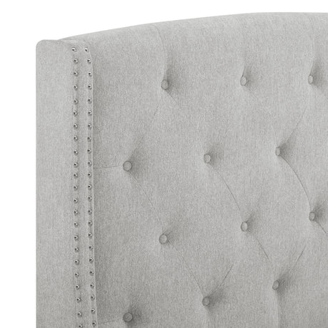 Eva Dove Gray King Upholstered Bed from Crown Mark - Luna Furniture