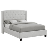 Eva Dove Gray Queen Upholstered Bed from Crown Mark - Luna Furniture