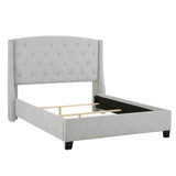 Eva Dove Gray Queen Upholstered Bed from Crown Mark - Luna Furniture