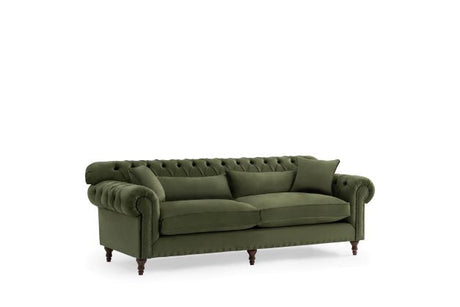 Eva Green Velvet Luxury Chester 81" Sofa from Luna Furniture - Luna Furniture