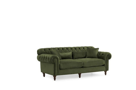 Eva Green Velvet Luxury Chester 81" Sofa from Luna Furniture - Luna Furniture
