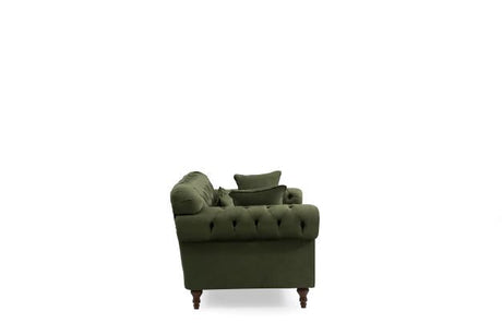 Eva Green Velvet Luxury Chester 81" Sofa from Luna Furniture - Luna Furniture