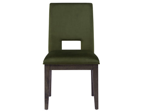 Evan Green Velvet Side Chair, Set of 2 from Steve Silver - Luna Furniture