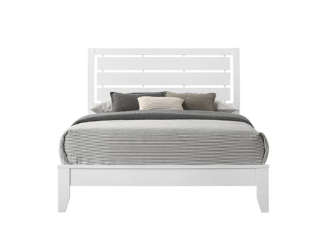 Evan White Queen Panel Bed from Crown Mark - Luna Furniture