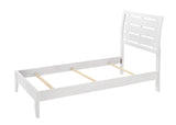 Evan White Twin Panel Bed from Crown Mark - Luna Furniture