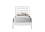 Evan White Twin Panel Bed from Crown Mark - Luna Furniture