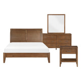 Evans Wire Brushed Light Brown 4pc Set (QB+NS+DR+MR) from Homelegance - Luna Furniture
