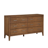 Evans Wire Brushed Light Brown 4pc Set (QB+NS+DR+MR) from Homelegance - Luna Furniture