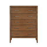 Evans Wire Brushed Light Brown Sleigh Platform Bedroom Set from Homelegance - Luna Furniture