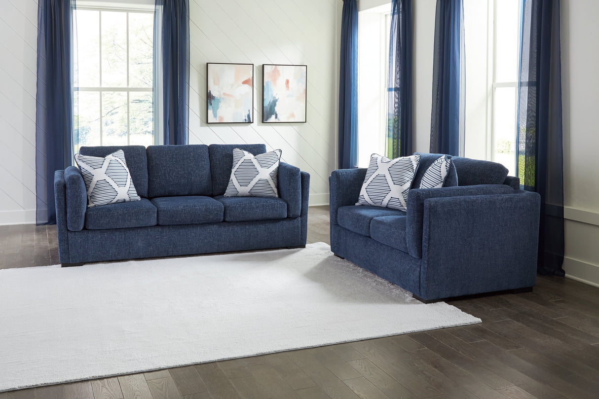 Evansley Navy Living Room Set from Ashley - Luna Furniture