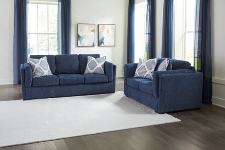 Evansley Navy Living Room Set from Ashley - Luna Furniture