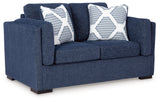 Evansley Navy Loveseat from Ashley - Luna Furniture