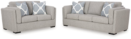 Evansley Pewter Living Room Set from Ashley - Luna Furniture