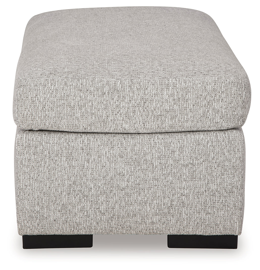 Evansley Pewter Ottoman from Ashley - Luna Furniture