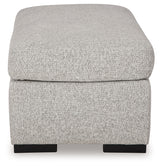 Evansley Pewter Ottoman from Ashley - Luna Furniture