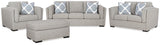 Evansley Sofa, Loveseat, Chair and Ottoman in Pewter from Ashley - Luna Furniture