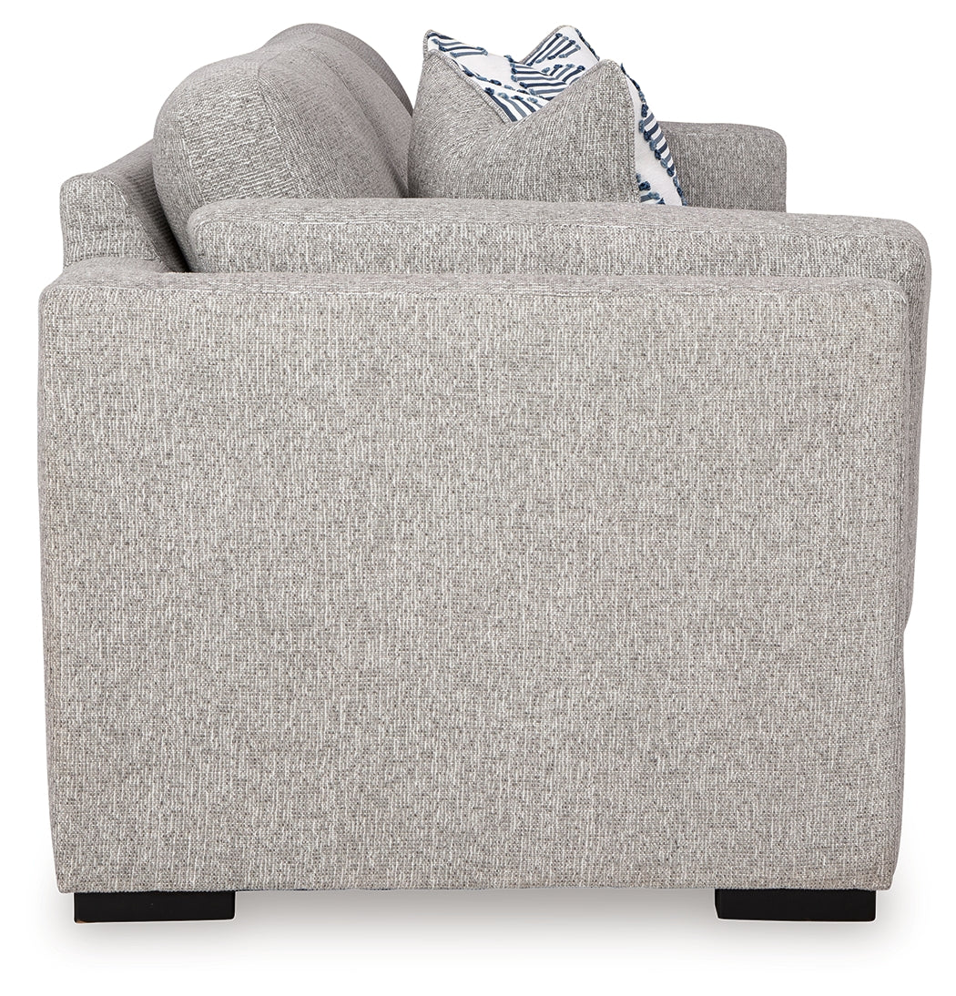 Evansley Sofa, Loveseat, Chair and Ottoman in Pewter from Ashley - Luna Furniture