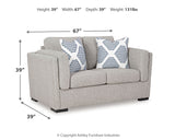 Evansley Sofa, Loveseat, Chair and Ottoman in Pewter from Ashley - Luna Furniture