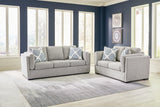 Evansley Sofa, Loveseat, Chair and Ottoman in Pewter from Ashley - Luna Furniture