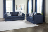 Evansley Sofa and Loveseat in Navy from Ashley - Luna Furniture