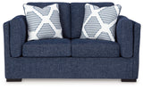 Evansley Sofa and Loveseat in Navy from Ashley - Luna Furniture