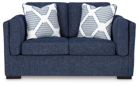 Evansley Sofa and Loveseat in Navy from Ashley - Luna Furniture