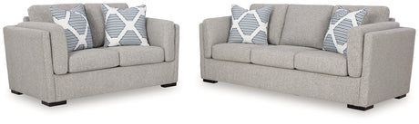 Evansley Sofa and Loveseat in Pewter from Ashley - Luna Furniture