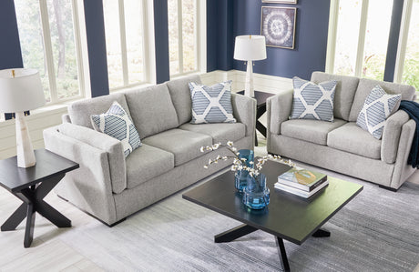 Evansley Sofa and Loveseat in Pewter from Ashley - Luna Furniture